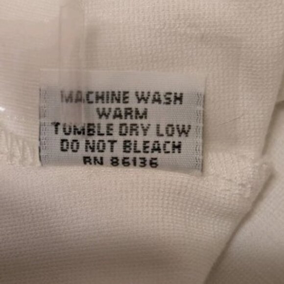 Bryn Walker Top Womens S White Modal Blend Oversized 3/4 Cropped Sleeves Shirt - Picture 6 of 8